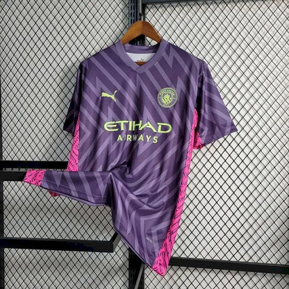 Camisa de goleiro do Manchester City 2023/24 roxa