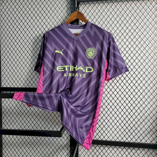 Camisa de goleiro do Manchester City 2023/24 roxa