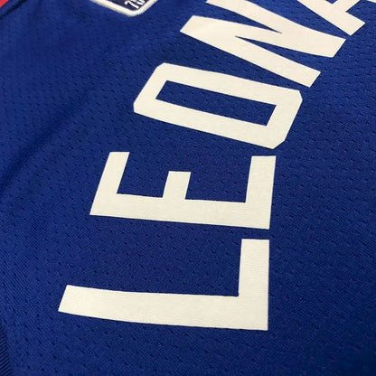 Camisa azul masculina do time Kawhi Leonard – Edição de 75º aniversário