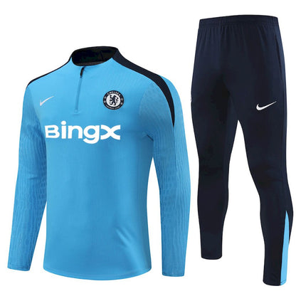Suéter e calça Chelsea 2024/25 com zíper e meio zíper 14001
