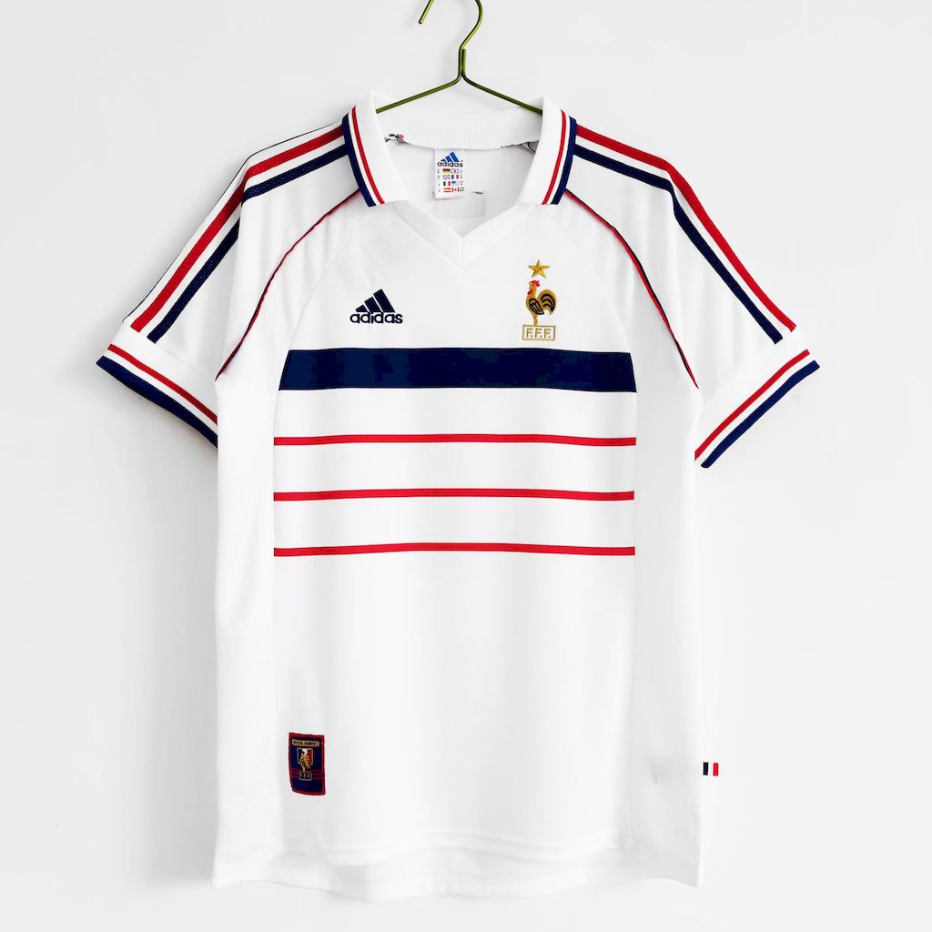 Camisa reserva retrô da França para a Copa do Mundo de 1998