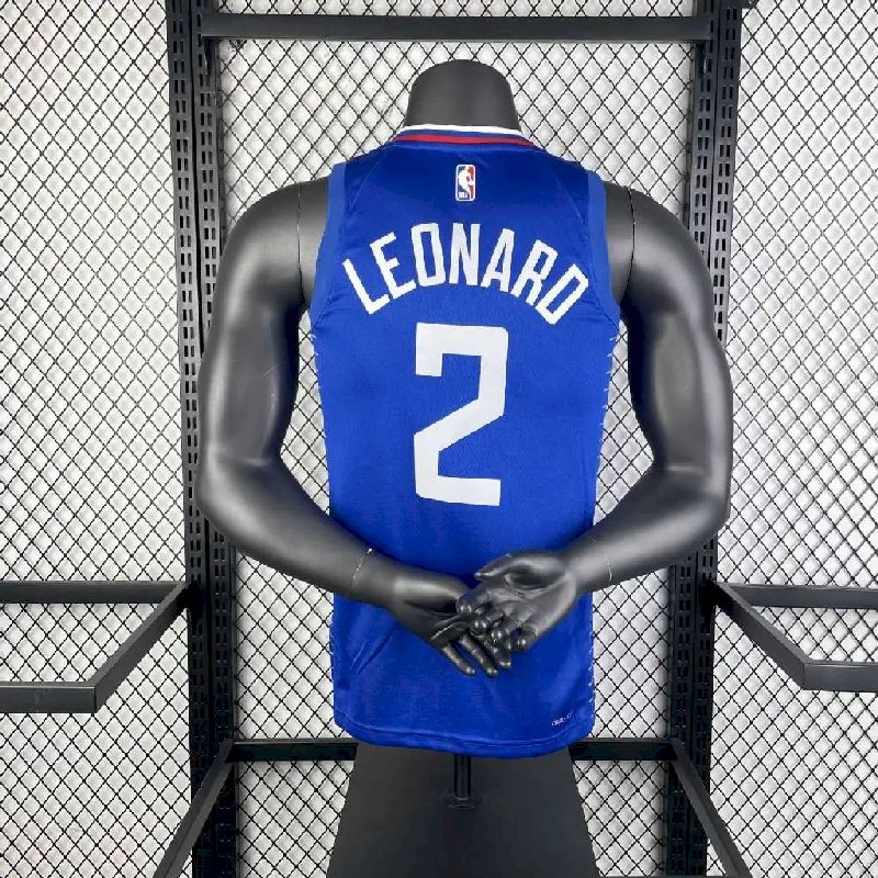Camisa azul reserva masculina Kawhi Leonard 2023
