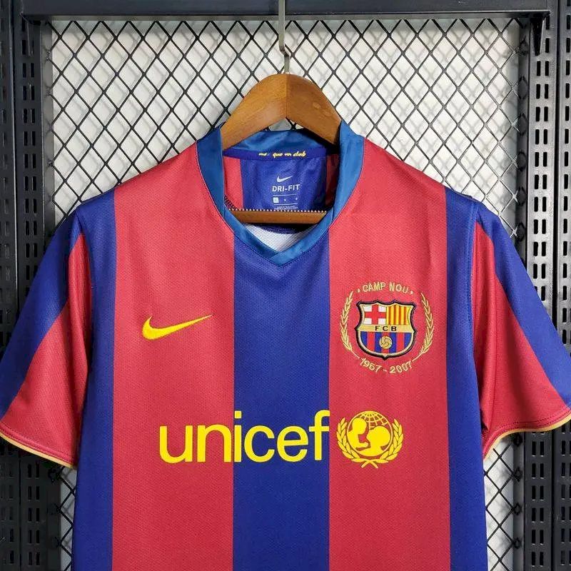 Camisa retrô titular do Barcelona 2007/08