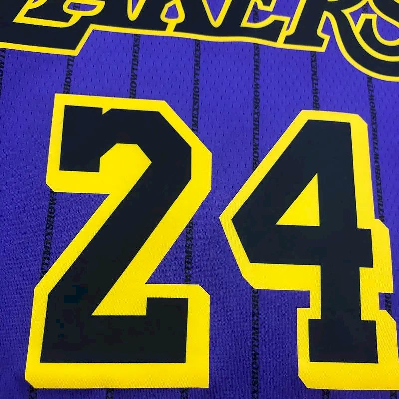 Camisa masculina Kobe Bryant 2018-19 roxa Swingman versão jogador – Edição City