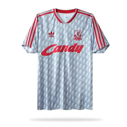 Camisa retrô reserva do Liverpool 1989/91