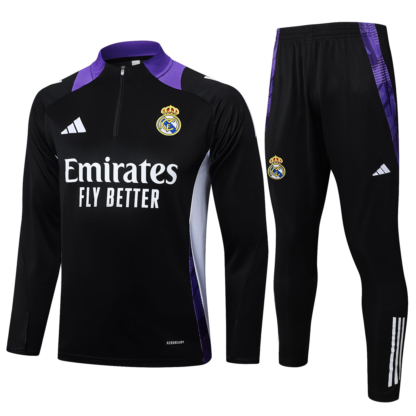 Suéter e calça adulto com zíper médio Real Madrid 2024/25 815