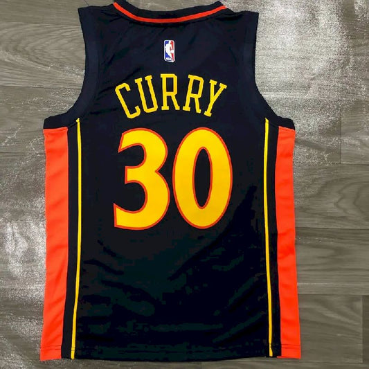Men’s Stephen Curry Navy Player Version Jersey – Retro Classical Edition