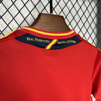 Camisa e shorts retrô infantil da Espanha 2012