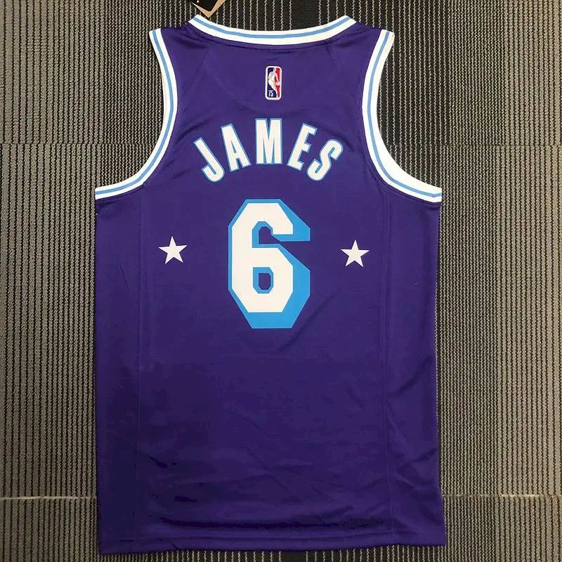 Men’s LeBron James Purple Team Jersey – 75th Anniversary City Edition