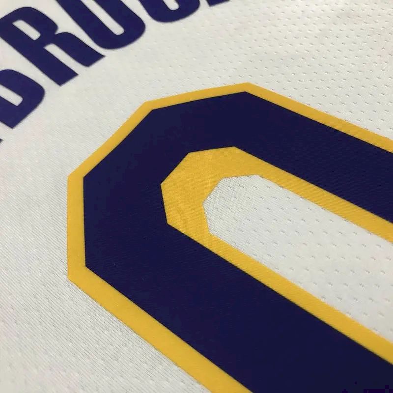 Camisa masculina Russell Westbrook branca – Edição de 75º aniversário