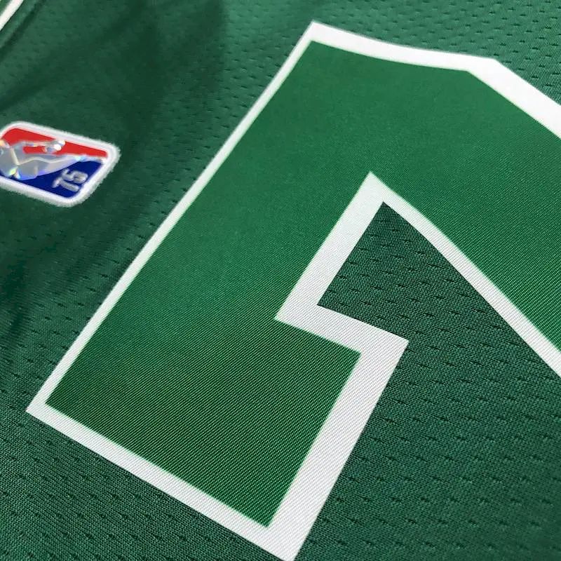 Camisa masculina Jaylen Brown Green Team – Edição City de 75º aniversário