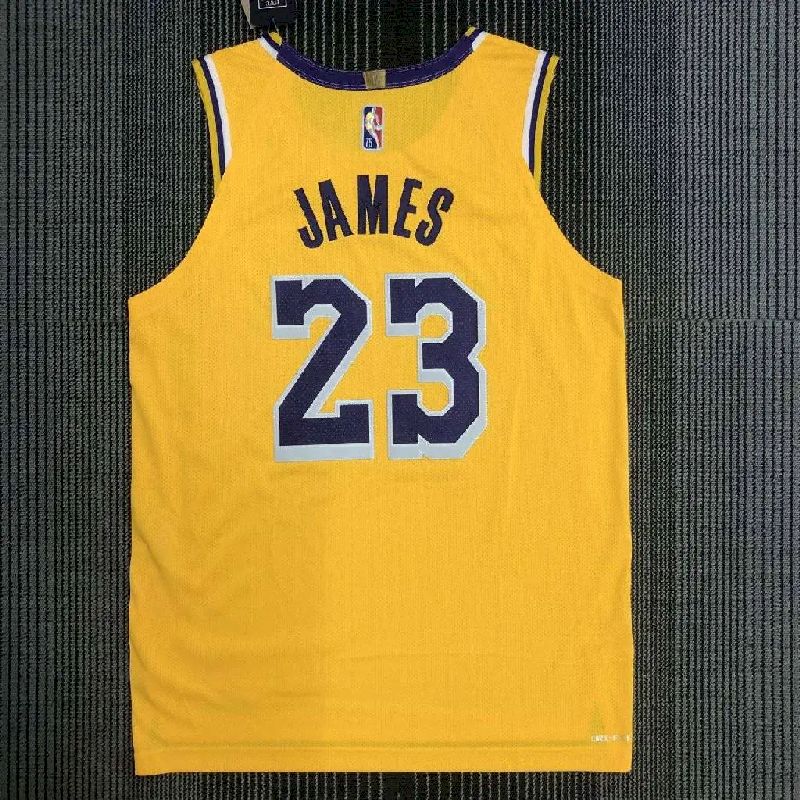 Men’s LeBron James Yellow Team Jersey – Authentic Edition