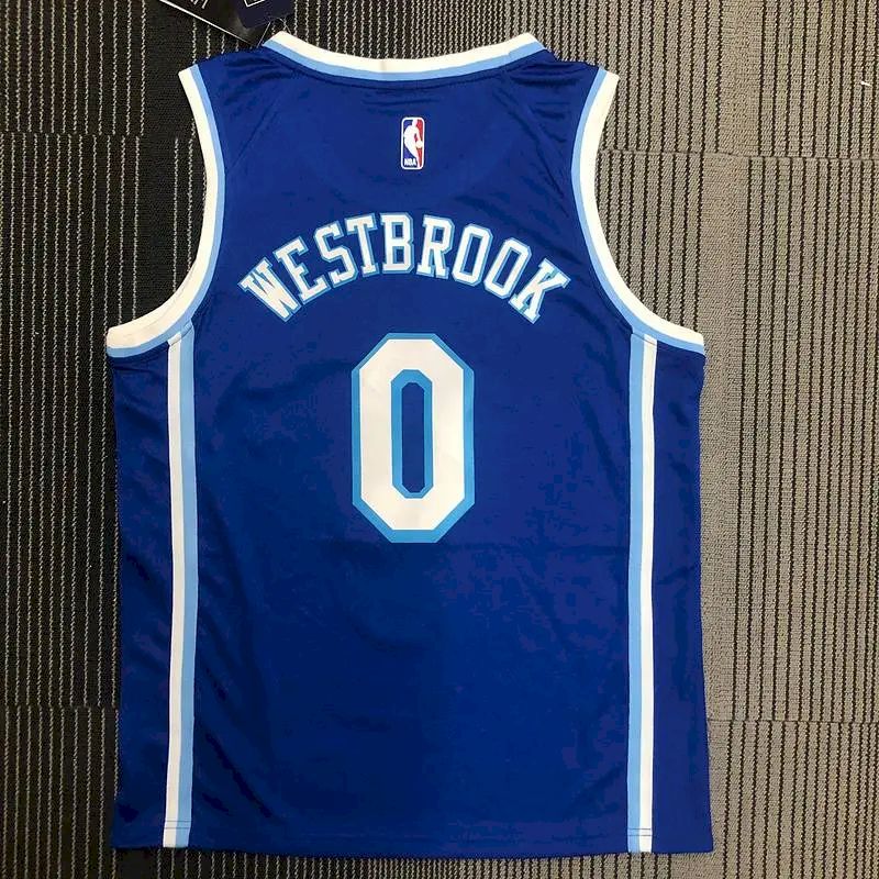 Men’s Russell Westbrook 2021 Blue Player Version Jersey – Classic Edition