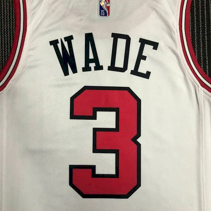 Camisa masculina Dwyane Wade branca da equipe – Edição de 75º aniversário