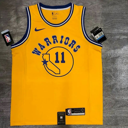 Camisa amarela masculina Klay Thompson versão jogador – Edição clássica