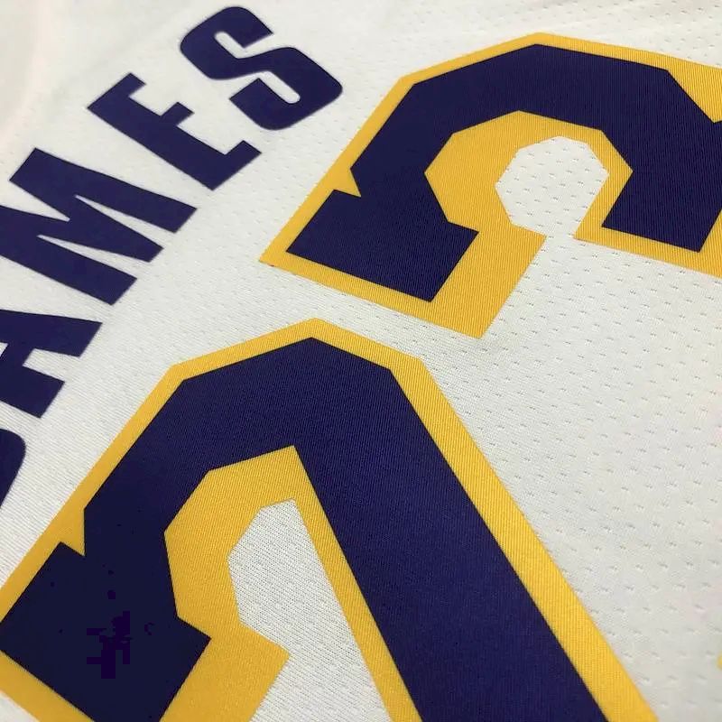 Camisa masculina LeBron James White Team – Edição de 75º aniversário