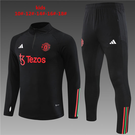 Suéter e calça infantil com zíper médio Manchester United 2023/24 14001