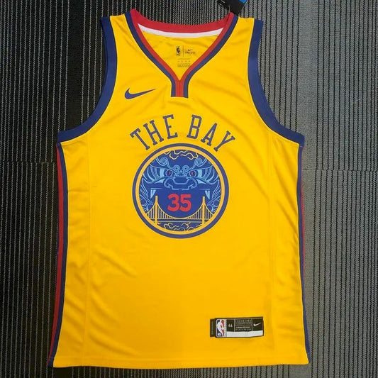 Camisa Kevin Durant Amarela Swingman Versão Jogador Masculina – Edição City