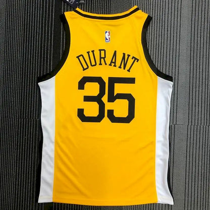 Camisa Kevin Durant com gola V amarela versão jogador masculina – Edição Statement