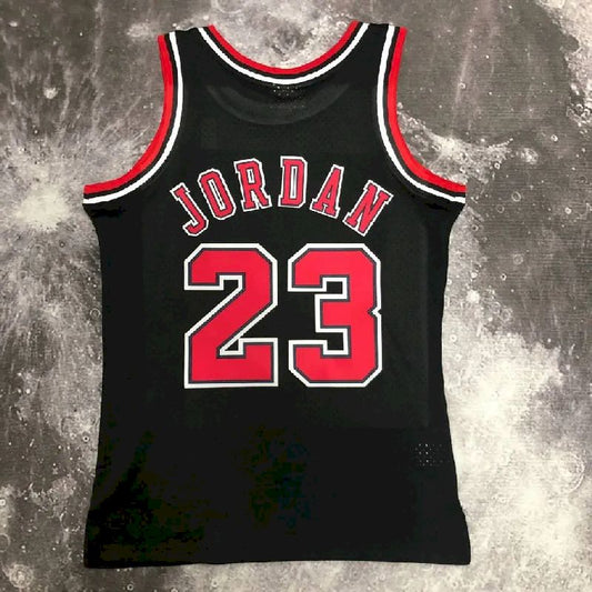 Camisa masculina M&amp;N 1998 Michael Jordan preta retrô
