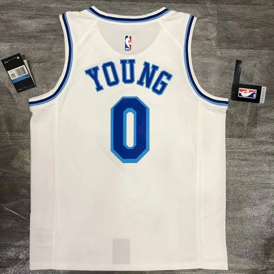 Camisa Nick Young Masculina Branca Versão Jogador – Edição Clássica Retro