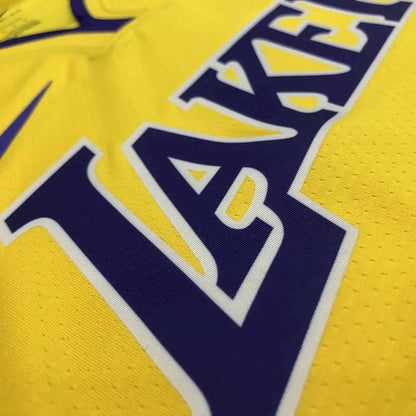 Camisa LeBron James Masculina 2020-21 Amarela Versão Jogador – Edição Clássica Retrô