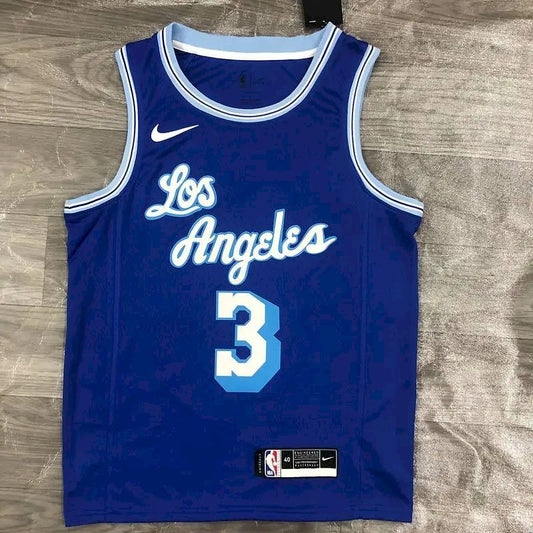 Camisa Anthony Davis Royal Retro Classics 2020-21 Swingman Player Version Masculina - Edição Clássica