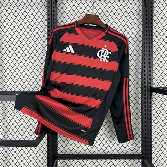 Camisa Flamengo Home 2025/26 Manga Longa