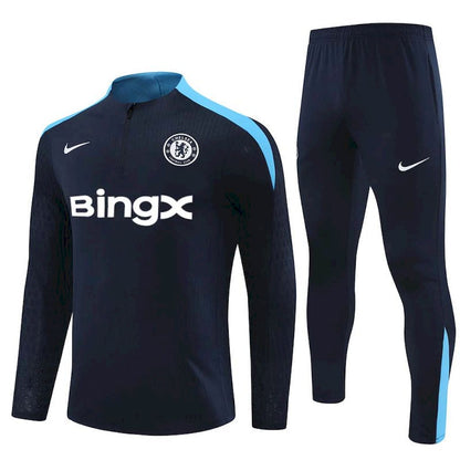Suéter e calça Chelsea 2024/25 com zíper e meio zíper 14001