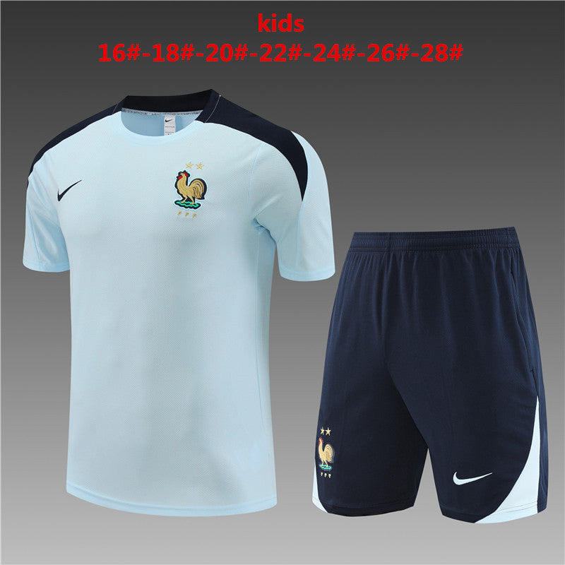 Camisa e short de treino infantil França 2024/25 14001