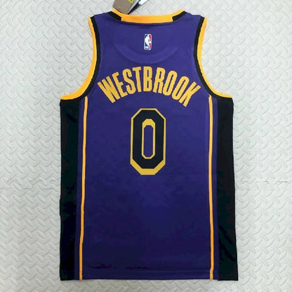 Camisa masculina roxa Russell Westbrook Team – Edição Statement
