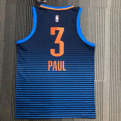 Camisa masculina Chris Paul Swingman azul marinho – Edição Statement