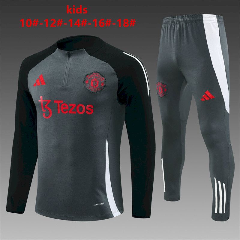 Suéter e calça infantil com zíper médio Manchester United 2024/25 14001
