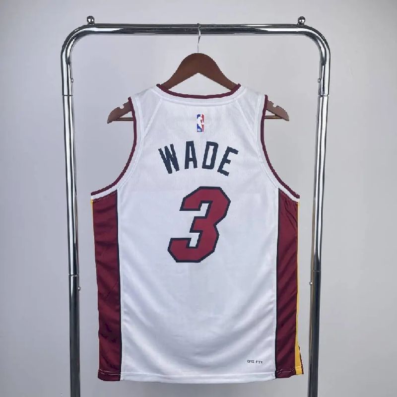 Camisa masculina Dwyane Wade branca da equipe