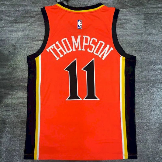 Camisa Klay Thompson Laranja Masculina Versão Jogador – Edição Clássica Retrô