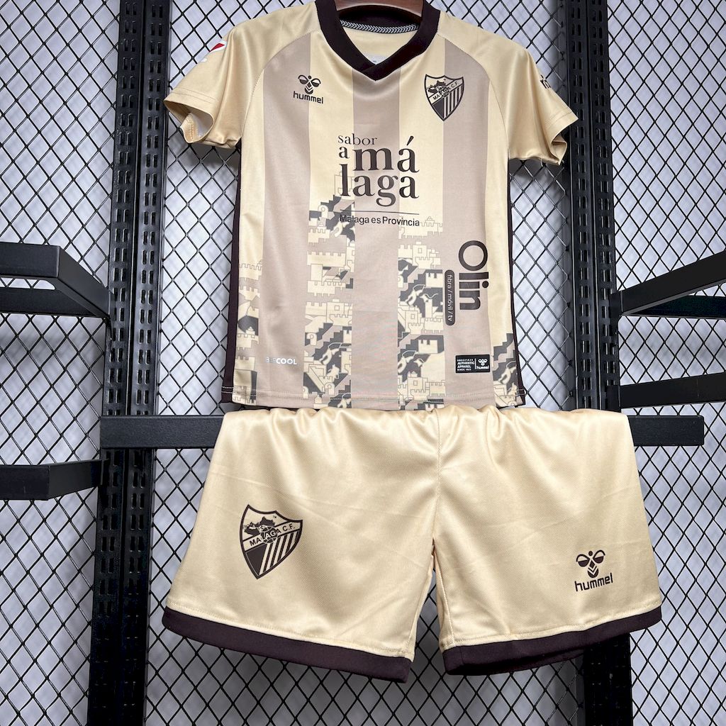 Málaga 2024/25 terceiro kit infantil fora de casa