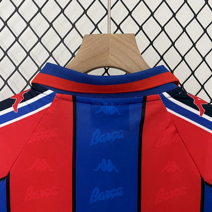 Camisa e shorts retrô infantil do Barcelona 1995/97