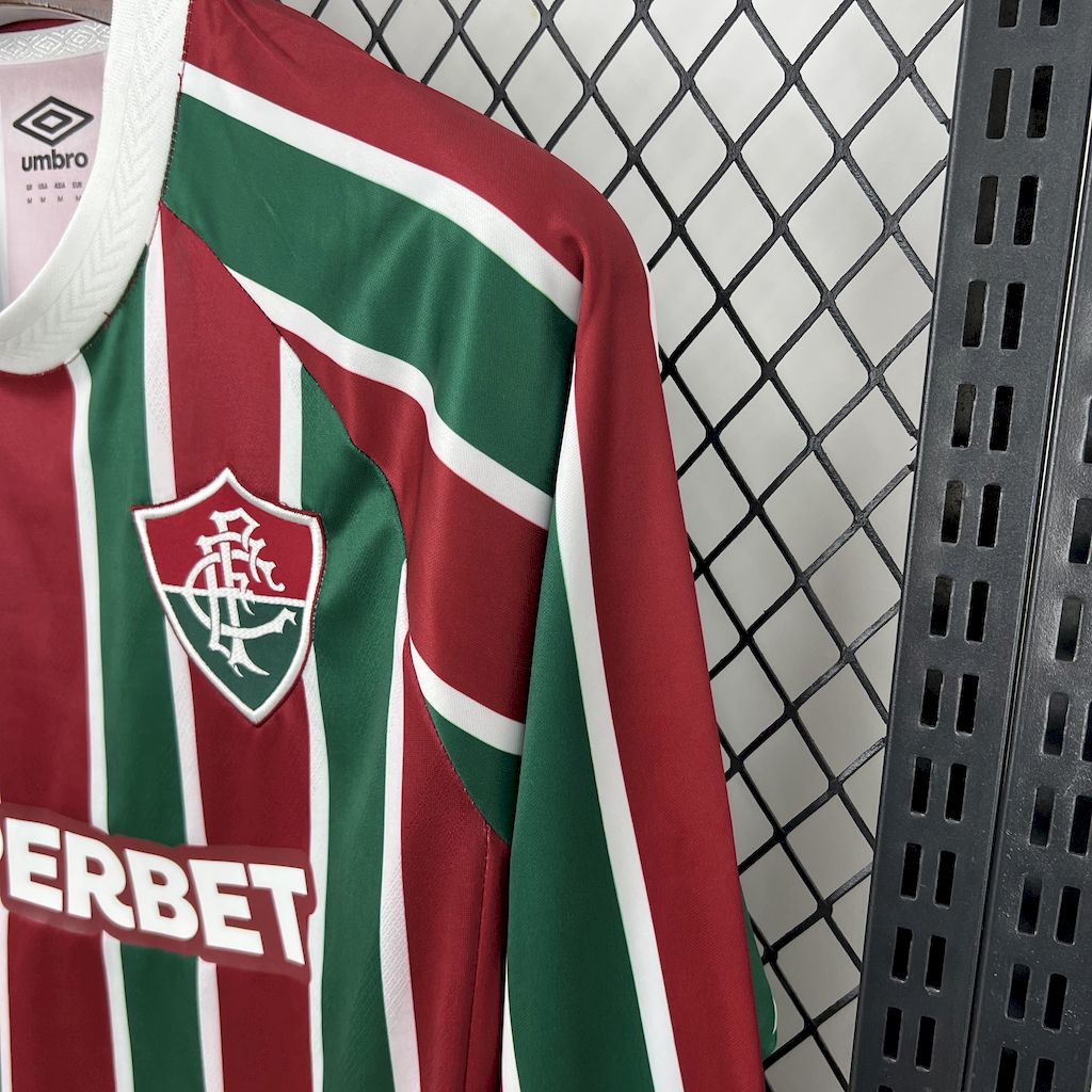 Men's Fluminense 2025/26 Home Long Sleeve Jersey