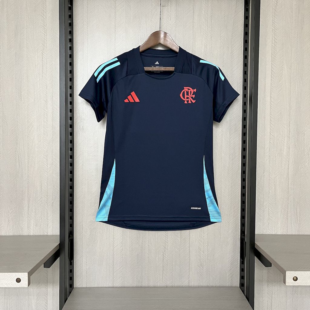 Camisa Flamengo Treino 2025/26 Azul Escuro Feminina