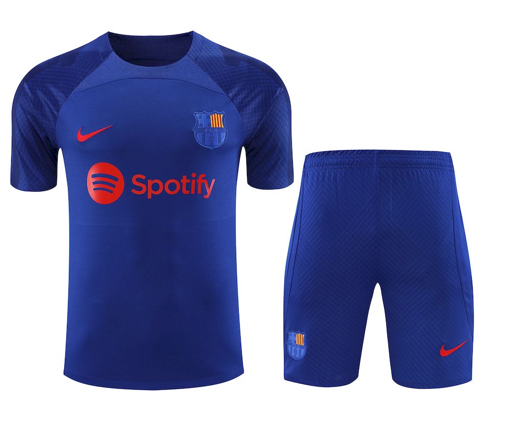 Camisa de treino adulto Barcelona 2023/24 + short 418