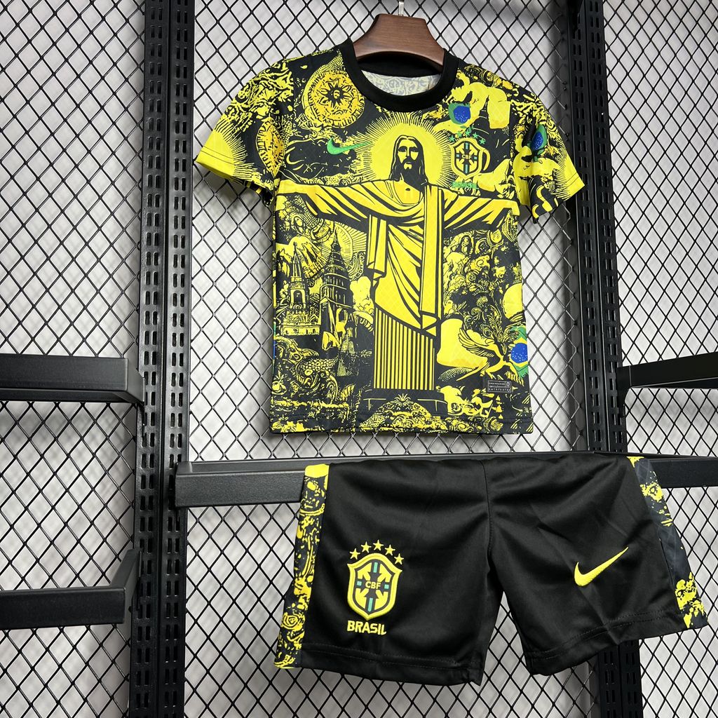 Kids Brazil 2024/25 Yellow Kit