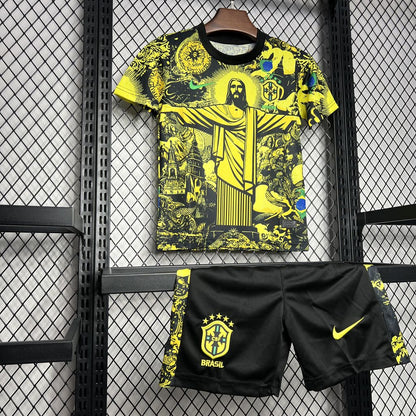 Kids Brazil 2024/25 Yellow Kit