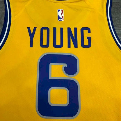 Camisa amarela masculina Nick Young versão jogador – Edição clássica