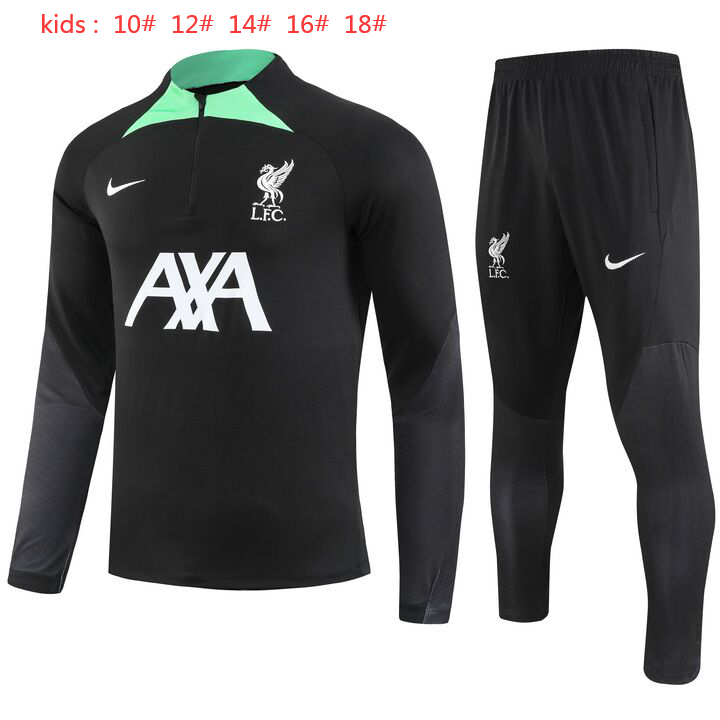 Suéter e calça infantil com zíper médio do Liverpool 2023/24 902