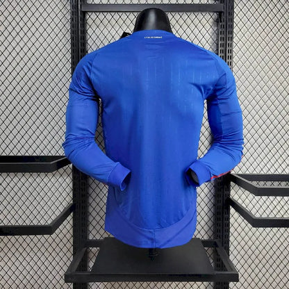 Camisa Itália Euro 2024/25 Home Manga Longa Versão Jogador