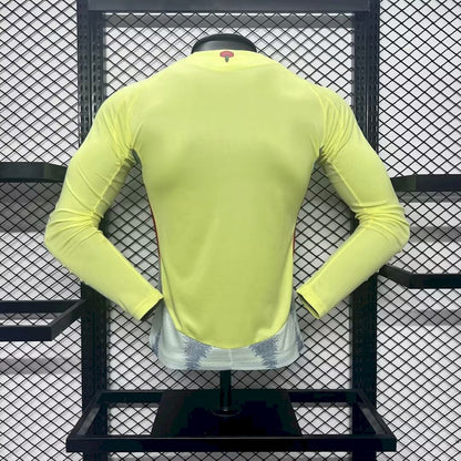 Men's Spain 2024/25 Away Long Sleeve Jersey Player Version