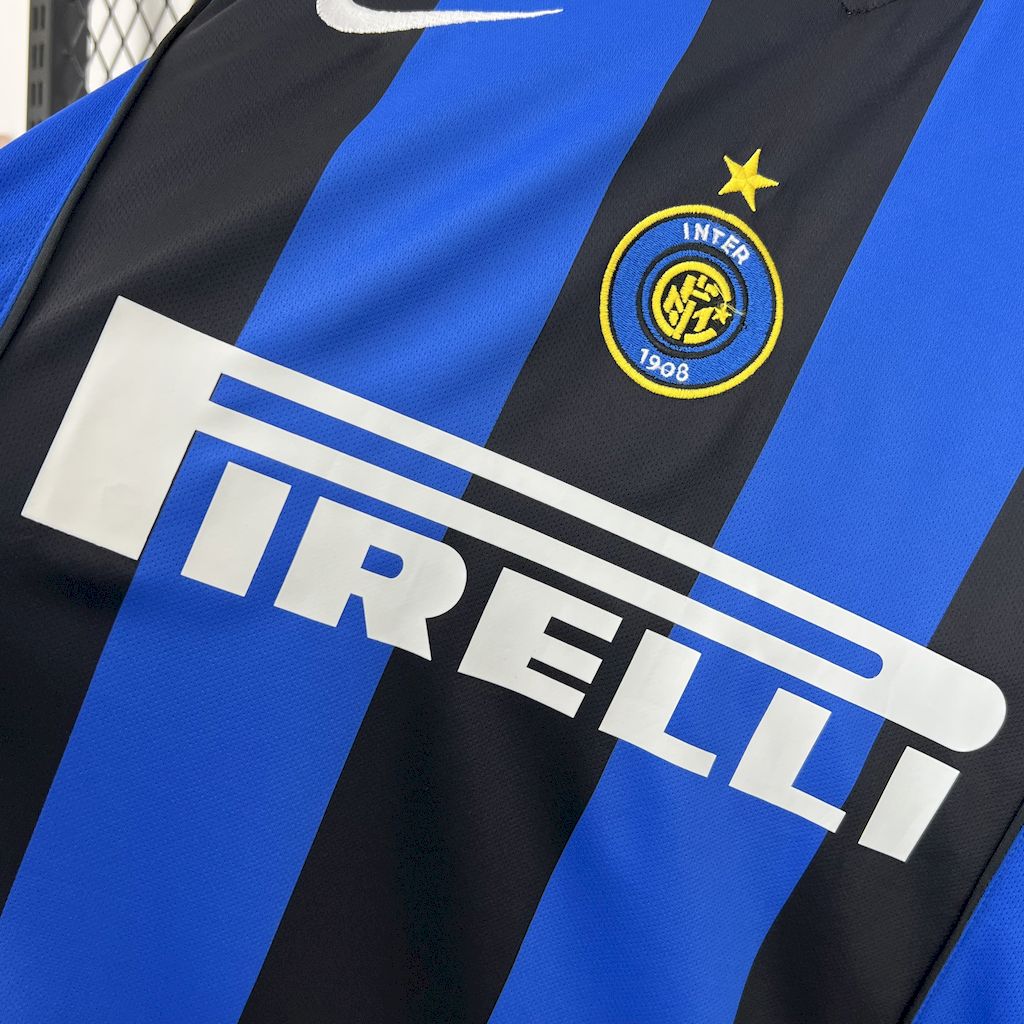Camisa retrô de mangas compridas Inter de Milão 2004/05 Home