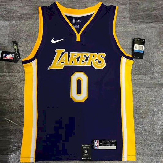 Camisa masculina Nick Young roxa versão jogador – edição clássica retrô