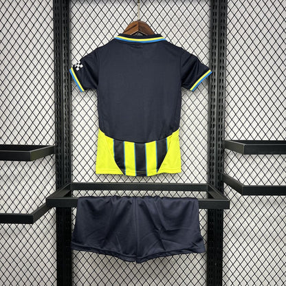 Kit reserva infantil Manchester City 2024/25