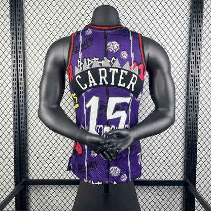 Camisa masculina M&amp;N 1998/99 Vince Carter roxa retrô